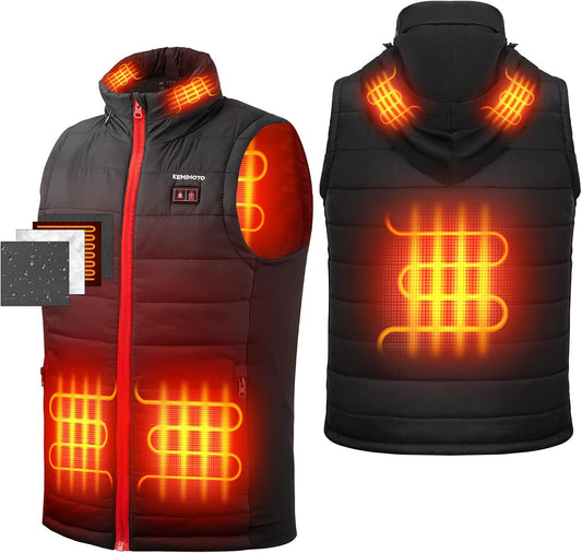 KEMIMOTO Heated Vest for Women with Battery Pack Included, Battery Women'S Heated Vest, M, Black